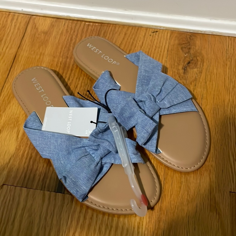 Denim slippers‎